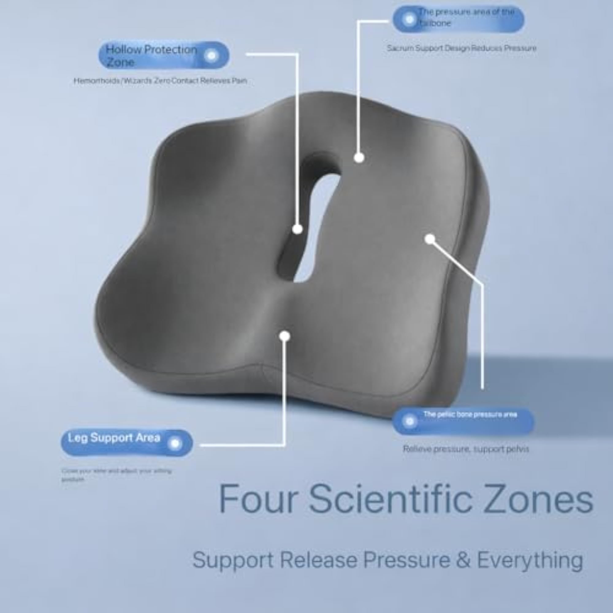 Memory Foam Seat Cushion for Tailbone Pain Relief