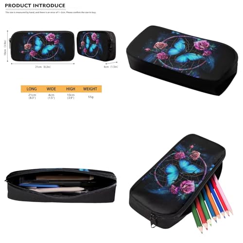 Dreamcatcher Butterfly Backpack for Girls 12-14 Aesthetic Girls Backpack with Lunch Box Pencil Case Water Bottle Sleeve for Elementary Middle School Teens Bookbag Set of 4 Pcs3