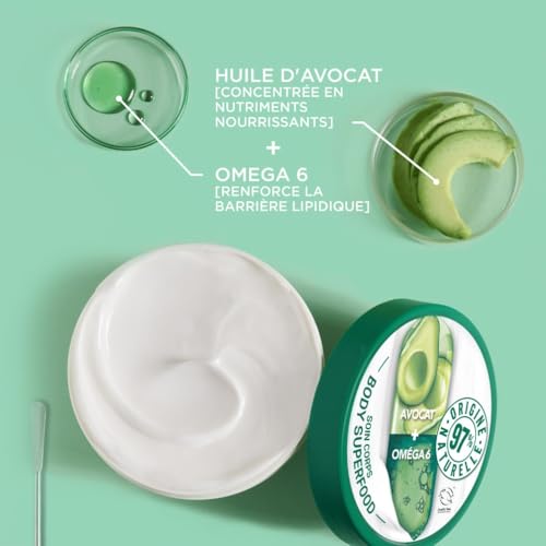 Crème Corps Peau Sèche Et Très Sèche Nourrissante Et Réparatrice Avocat Body Super Food Garnier Le Pot De 380ml - vue 9