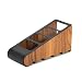 Produktbild ZWH Aufbewahrungsbox mit Fernbedienung, Aufbewahrungsbox aus Holz mit Vier Stangen für die Desktop-Steuerung für Mehrzweckbehälter für Heim und Büro,Schwarz