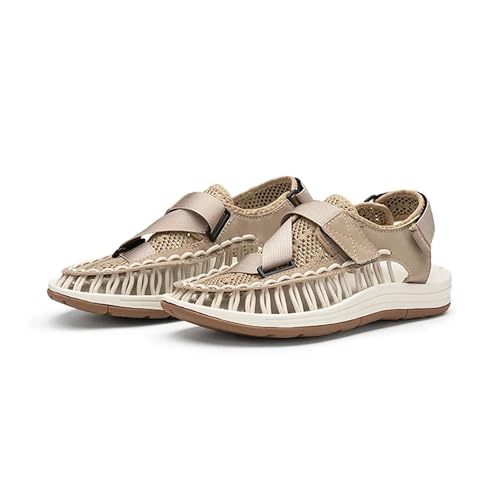 Men's Woven Fisherman Sandals - Lightweight Outdoor Walking Sandals with Comfort Footbed for Beach, Pool & Vacation