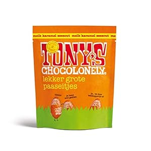Tony’s Chocolonely – Paaseitjes Uitdeelzak Melk Karamel Zeezout – Pasen – 178 gram – Paas Chocolade – Choco Eieren – Fairtrade Chocolade