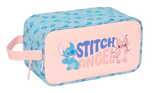 Safta STITCH OHANA - Zapatillero Mediano, Multiusos, Portatodo, Deporte, Extraescolares, Fútbol, Cómodo y Versátil, 29x14x15 cm