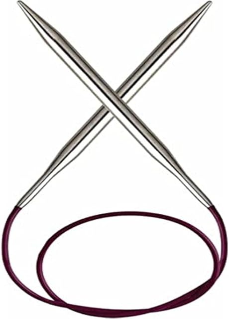 KnitPro 60 cm x 4.5 mm Nova Fixed Circular Needles, Silver