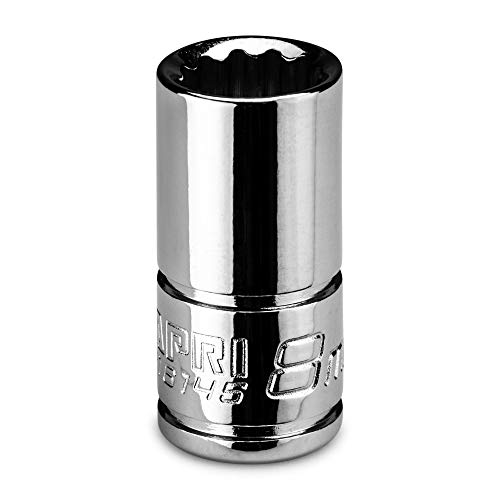 Image of Capri Tools 8 mm Shallow Socket, 1 /4 in. Drive, 12-point, Metric