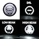 DREAMIZER 6.5’’ LED Motorrad Runder Scheinwerfer Weißes Halo Lauflicht mit Halterung Universal Kompatibel für Harley Honda Yamaha Suzuki Cruiser Bobber Chopper Cafe Racer