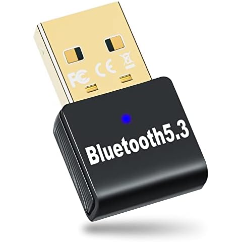 Bluetooth Adapter 5.3, Bluetooth Adapter Pc, unterstützt Windows 8.1/10 /11 Kostenloses Plug-and-Play-Laufwerk Freies Fahren Plug-and-Play Unterstützt 7 gleichzeitig verbundene Geräte Cover