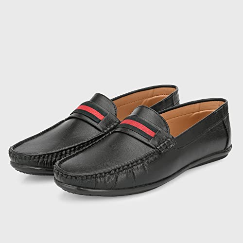 Image of Centrino Handcrafted Loafers for Man | Shoes for Men Stylish | Casual Slip-On Moccasins | Cushioned Insole | Lightweight Comfortable | Hand-Stitched Premium Mens Loafer Shoes for Office & Casual Outings (9805)