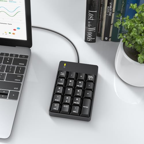 Techgarden Wired Number Pad, Usb Numeric Keypad 19 Key Number Keypad Keyboard For Laptop Pc Computer Notebook thumb #7