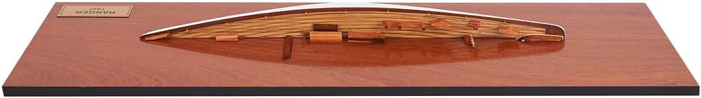 MERCHGEARS Handicrafts Ranger Half Hull Wooden Model Sailing Yachts, Home Decor, 60 Cm