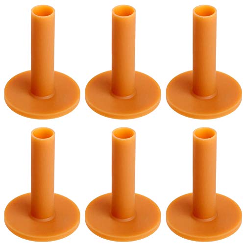 BESLIME Tees en Caoutchouc, 6 pcs Golf Tees Holder, Durable et incassable, Différentes Tailles pour Tapis d'entraînement, 45mm/60mm/70mm Cover