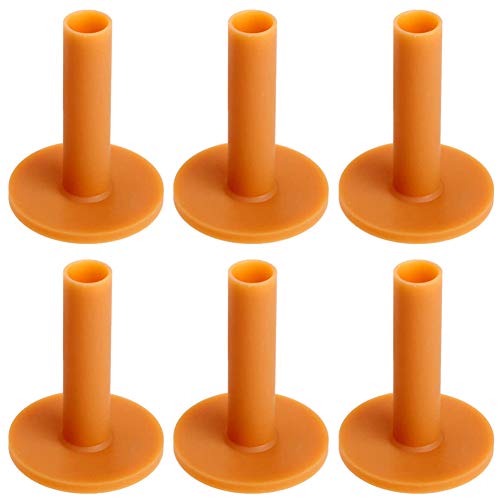 BESLIME Tees en Caoutchouc, 6 pcs Golf Tees Holder, Durable et incassable, Différentes Tailles pour Tapis d'entraînement, 45mm/60mm/70mm