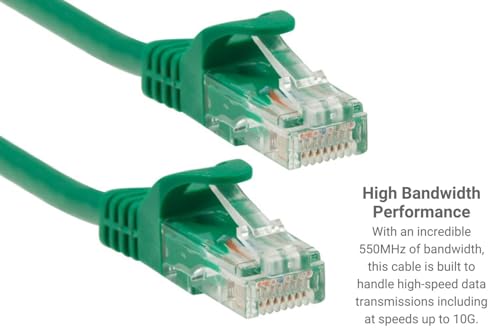 Cable Ethernet corto Cat 6 UTP de 1 pie, verde miniatura 5