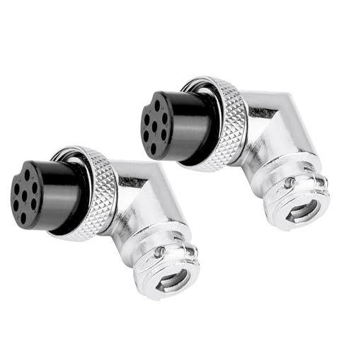 Image of MX 3 Pin XLR Microphone pin Pure Copper Nickel Plated Pins1 for High Conductivity microphone (7-pin Male Connector Right-Angle, Pack of 2, Male Connector)