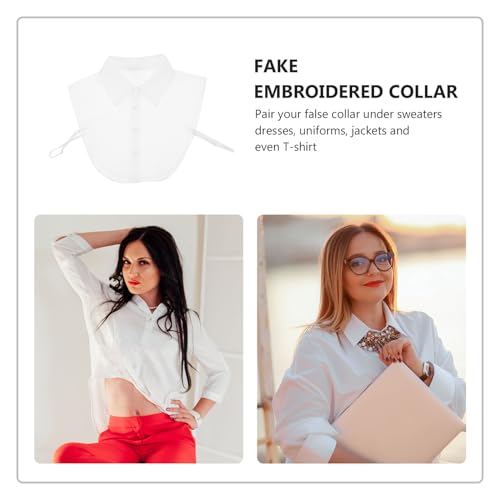 Cuello falso de punta PRETYZOOM para media camisa de mujer 3