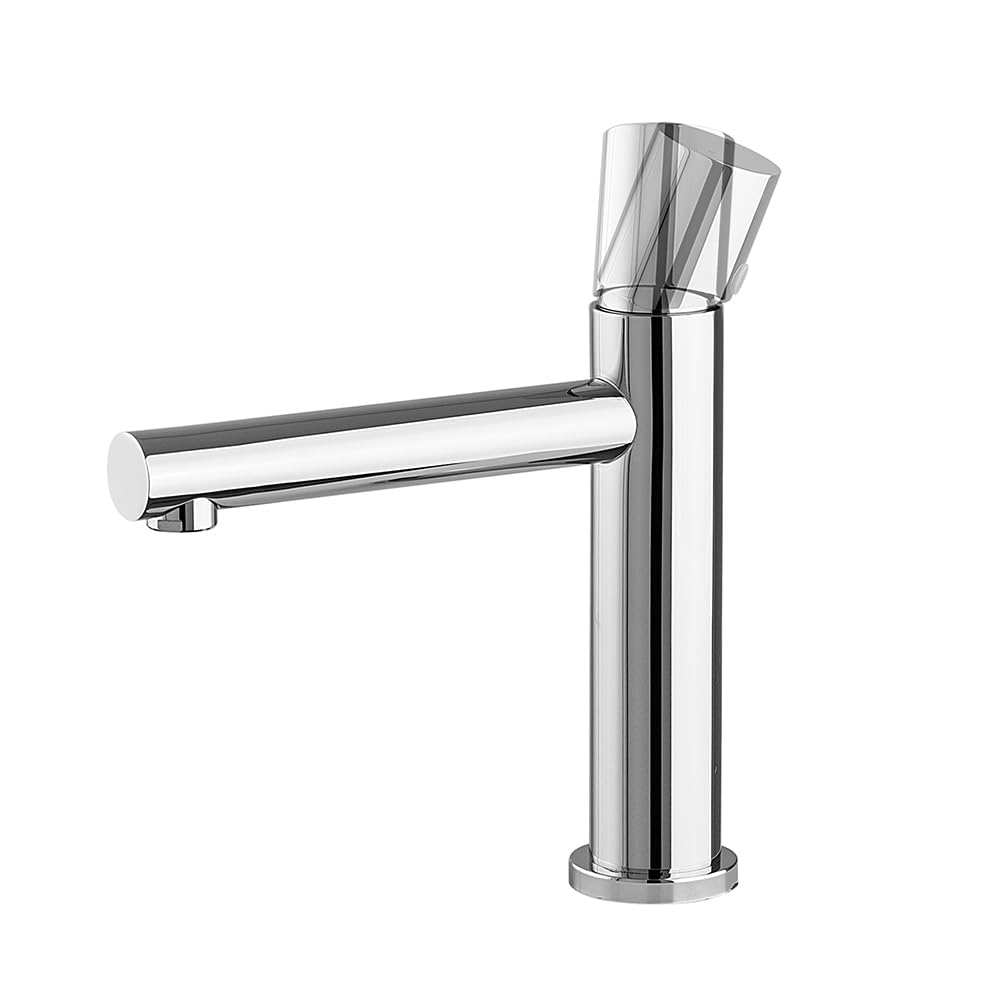 GEMINI Set miscelatori lavabo e bidet cromo acciaio inox manopola rotante
