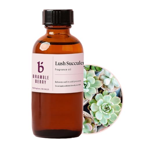 Image of Bramble Berry Lush Succulent Fragrance Oil 2 oz | Fresh Green Botanical Scent for Soap Making, Candles, Lotion, Bath Bombs & Perfume | Skin Safe, Vegan, Paraben & Phthalate Free
