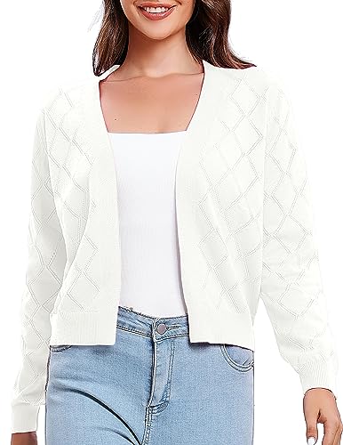 Urban CoCo Women's Long Sleeve V-Neck Open Front Shrugs Soft Knit Sweater Cardigan3