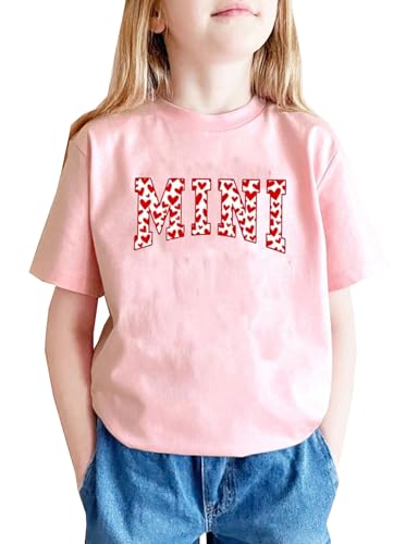 Mommy and Me Valentine's Day Shirt/Mama & Mini Family Matching Valentines T-Shirts/Heart Graphic Tees for Valentines