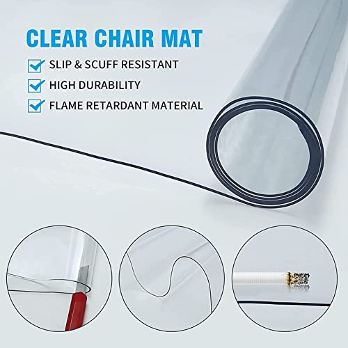 Mat de chaise transparente anti-scuff pour préserver les planchers