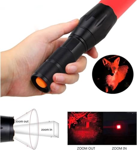 XLENTGEN 300 Yard Red Hunting Light Kit Zoomable Rechargeable with Switch - image 4