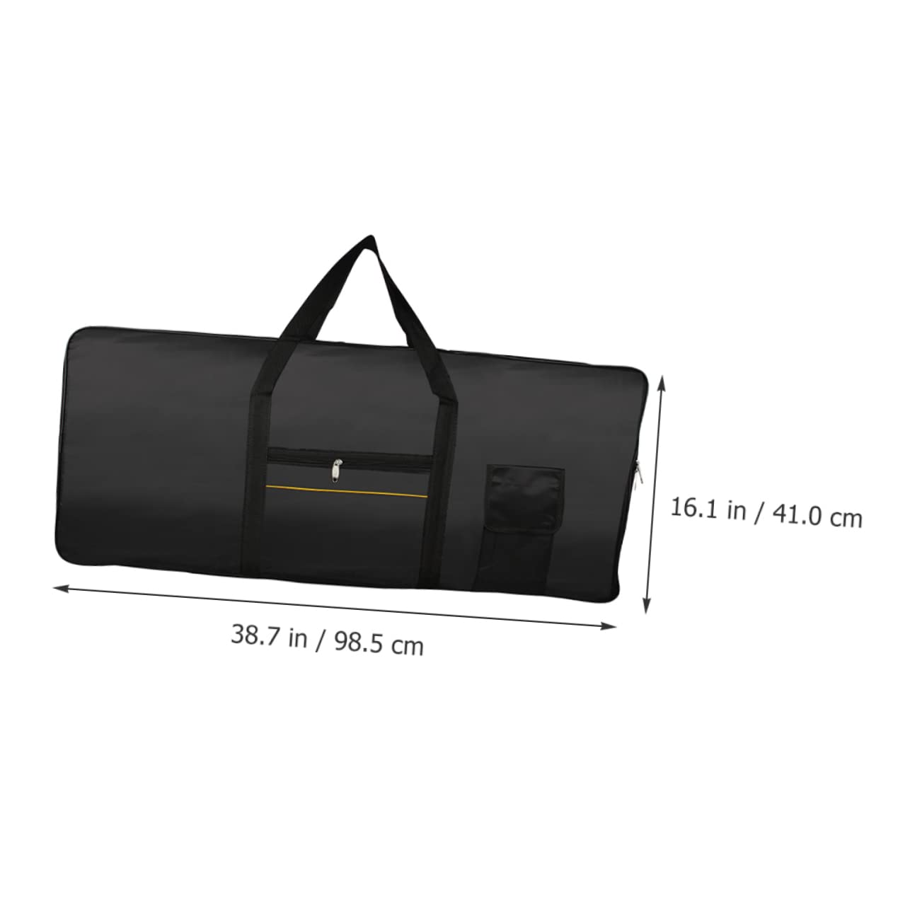 ibasenice Borsa per Tastiera 61 Tasti Oxford Nero, Tracolla Regolabile, Custodia Versatile per Uso come Borsa o Zaino Elegante