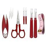 Sewing Seam Ripper Tool Thread Remover Kit 2 Big and 2 Small Handy Stitch Tools 1 Pack Thread Snips,1Pack 5 Scissor, 1 Sewing Tape Measure