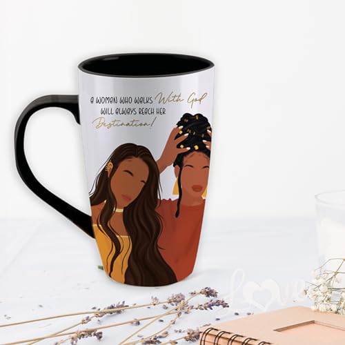 Taza de Cerámica African American Expressions 17 oz Negra miniatura 4