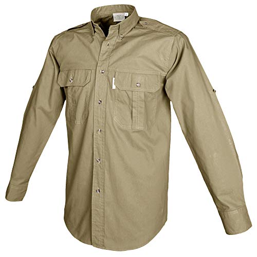 Trail Shirt for Men Long Sleeve, 100% Cotton Shirt for Hunters, Explorers, Photographers and Journalists2