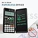 Scientific Calculators for Students 991ES Office Calculators Desktop, ROATEE 4-Line Display Calculator with Erasable LCD Writing Tablet, Solar Battery Power with Notepad Calculator School Supplies