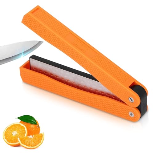 affuteur couteau,Aiguiseur de couteaux portable diamant, L'Outil D'Affûtage Pliante,Affûteur...