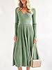 Saodimallsu Womens Long Sleeve Midi Sweater Dress ... #2