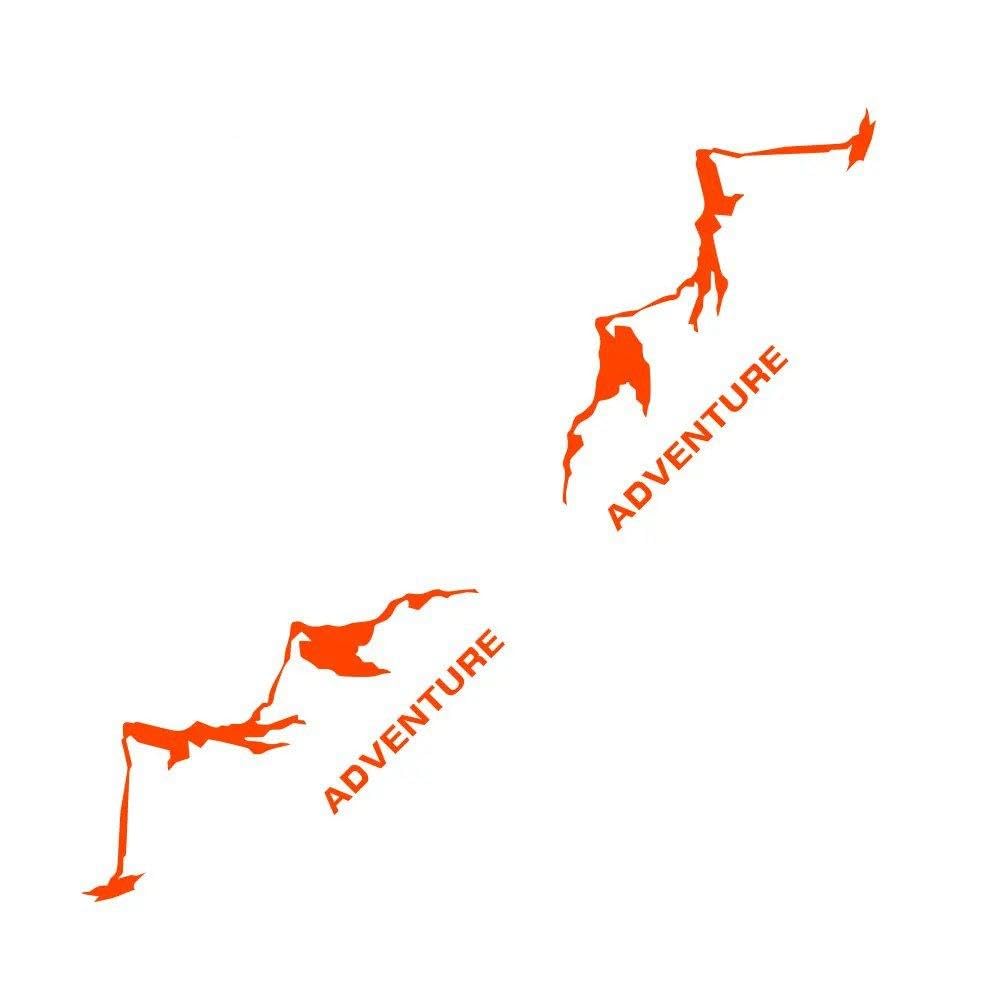 Car Side Door Stickers for Motorhome RV Caravan Camper Minibus Decoration Cover Van Vinyl Decor Decals(Glossy Orange)