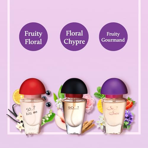 So…? Three for Me Womens Eau de Toilette Perfume Gift Set, Travel Size Perfume for Women (3x15ml) - Image 4