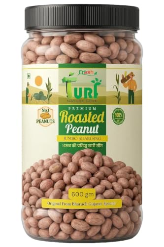 Image of Turf Fresh Roasted Salted Jumbo Peanuts, 600g Jar