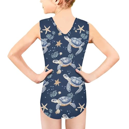 Image of Xpyiqun Bathing Suits for Girls 3-14 Kids Summer One Piece Swimwear Beach Sport Sleeveless Swimsuits Athletic