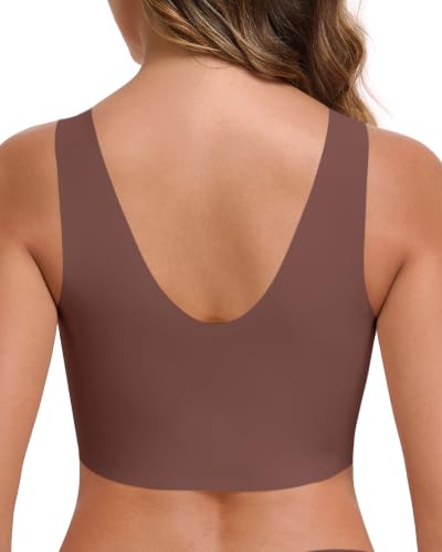 Image of Ubras Seamless Bras for Women Light Support Wireless Bralette Comfortable Soft Smooth Pull On T-Shirt Bras