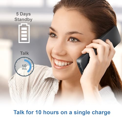 Image of AT&T GL2101-5 DECT 6.0 5-Handset Cordless Phone, Graphite & Black | Call Block, Caller ID, Full-Duplex Handset Speakerphone, 2 inch White Backlit Display, Lighted Keypad