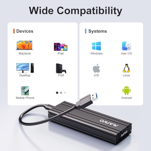 Boîtier SSD M.2 SATA 10Gbps avec support UASP et Trim pour transfert ultra rapide - 5
