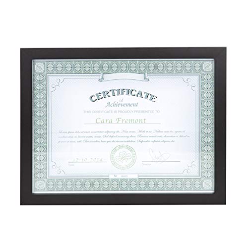 Designovation Gallery Wood Document Frame Set For Customizable Wall Display, 8.5X11, Black, Pack Of 4 #TOP7