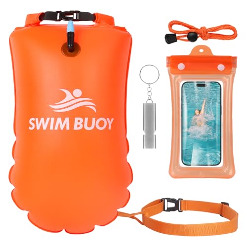 JONRRYIN Boa Gonfiabile per Nuoto 28L, Boa di Nuotata, Borse