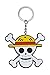 One Piece - Porte-clés PVC Double Face - Logo Equipage Chapeau de Paille - 7 cm