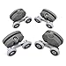 Replacement Twin Butterfly Shower Door Rollers, Adjustable Top and Bottom Wheels for 19/23/25/27mm Diameter, Compatible with 4-6mm Glass Thickness(19mm)