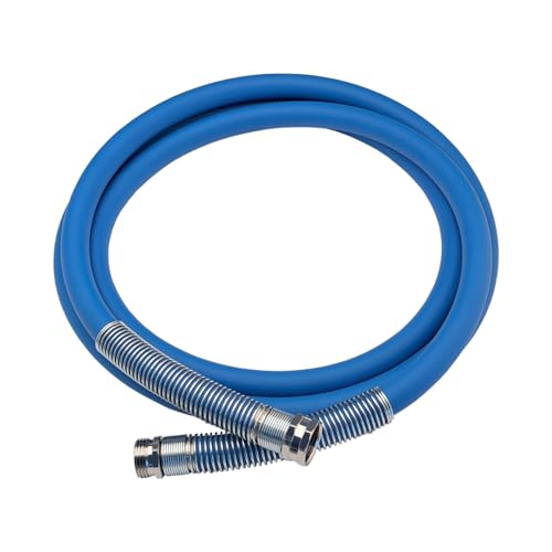 Image of Guitrees 2026 Upgraded Leader Garden Hose 10ft x 5 /8 inch, Heavy Duty Short Water Hose, Male to Female Nickel-plated Brass Fittings, Five Layered Braiding, 1000PSI Burst, 300PSI Working (Blue)