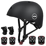 XJD Kids Helmet for 8-13 Years Old Boys Girls with Sports Protective Gear Set Knee Pad Elbow Pads...