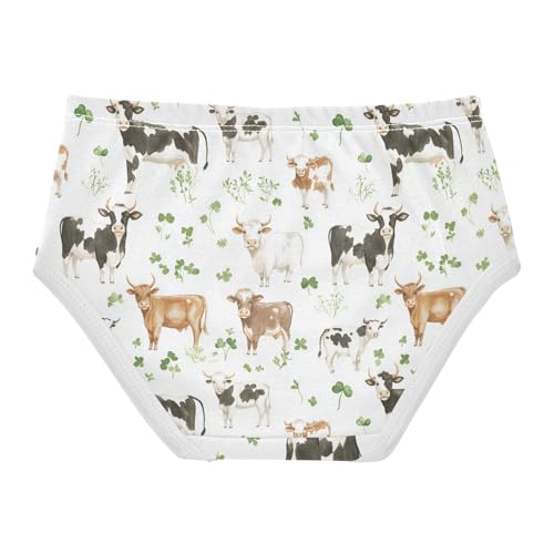 Girls Underwear Soft Cotton St.patrick's Cow Kids Panties in Sizes 2/3t, 4t, 5t, 6 and 82