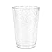 50 Silver Glitter Clear Hard Plastic Cups | 12 oz. Fancy Disposable Wedding Tumblers for Party & Wedding (50-Pack) by Bloomingoods