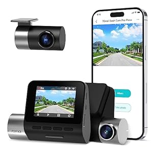 70mai True 2.7K 1944P Ultra Full HD Dash Cam A500S, Front and Rear, Built-in WiFi GPS Smart Dash Camera for Cars, ADAS, Sony IMX335, 2” IPS LCD Screen, WDR, Night Vision