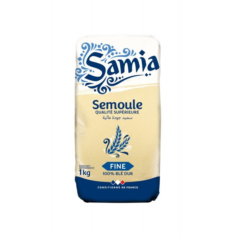 Samia – Samia – Sémola fina de trigo – 1 kg – Tradición culinaria africana – especias saladas – 4 unidades