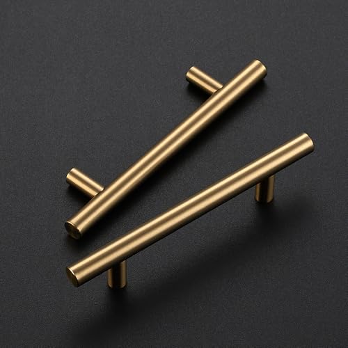 Image of Ravinte 15 Pack 6 inch Cabinet Pulls Champagne Bronze Stainless Steel Kitchen Drawer Pulls Cupboard Handles Cabinet Handles 3.75 inch Hole Center